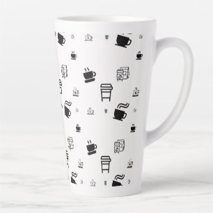 Heiße schwarze Kaffeetasse Latte To-Go-Illustratio Milchtasse