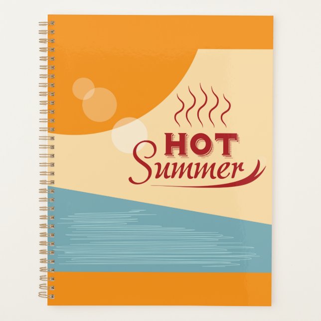 Heiße Sommer Vintage Retro Vibes Planer (Vorderseite)