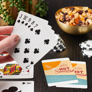 Heiße Sommer Vintage Retro Vibes Spielkarten