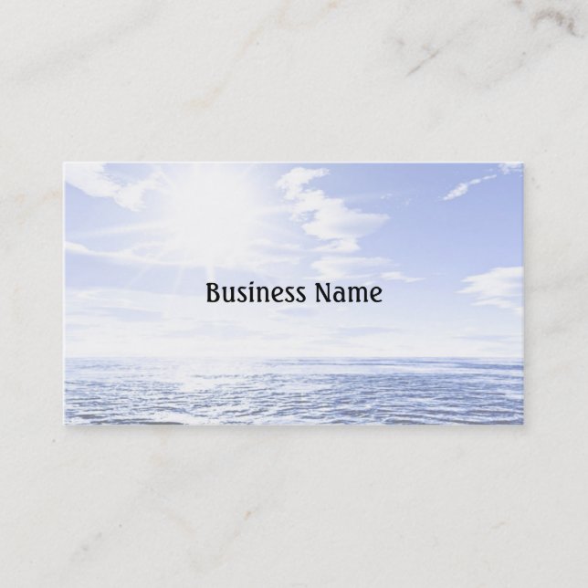 Heiße Sonne über dem Meer Visitenkarte (Vorderseite)