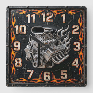 Heiße Stange Quadratische Wanduhr