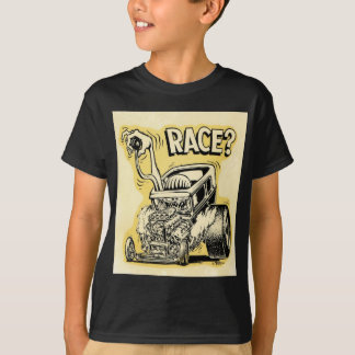 Heiße Stange will Monster-Cartoon-Rennen oldschool T-Shirt