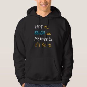 Heiße Strandmomente Sommer Tage Surfen Und Schwimm Hoodie