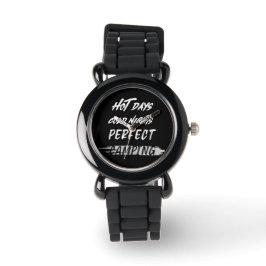 Heiße Tage Kalte Nächte Perfekt Camping Wüsten Cam Armbanduhr