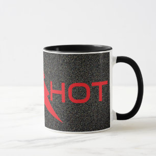 Heiße Tasse mit Blitz