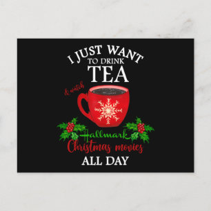 Heiße Tees und Weihnachtsfilme Postkarte