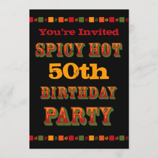 Heiße u. würzige Geburtstags-Einladung Einladung