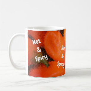 Heiße und scharfe Mosaik-Bright Orange-Chili-Papri Kaffeetasse