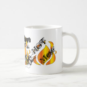 Heiße Verwirrung nach einer Nacht von Partying Tasse