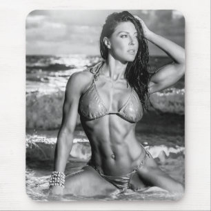 Heiße weibliche Fitness-Mädchen Mousepad