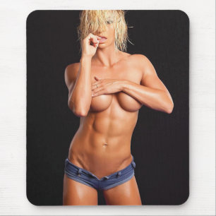 Heiße weibliche Fitness-Mädchen Mousepad
