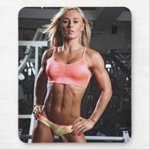 Heiße weibliche Fitness-Mädchen Mousepad