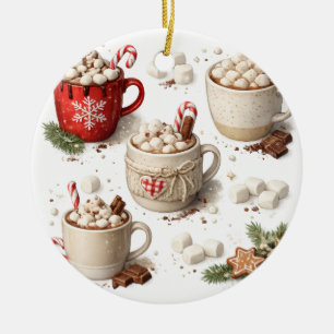 Heiße Weihnachts-Schokoladen-Kollektion Keramik Ornament