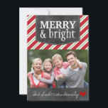 Heiße Weihnachtskarten im Chalkboard Feiertagskarte<br><div class="desc">Modern Merry and Bright Chalkboard Holiday Foto Cards - Creative by Colorful Designs Inc. Alle Texte können modifiziert werden! Alle Designs sind urheberrechtlich geschützt.</div>