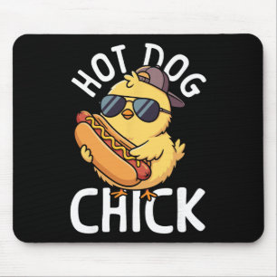 Heiße-Wurst-Erwachsener-Huhn-Mädchen-Hot-Dog-Küken Mousepad