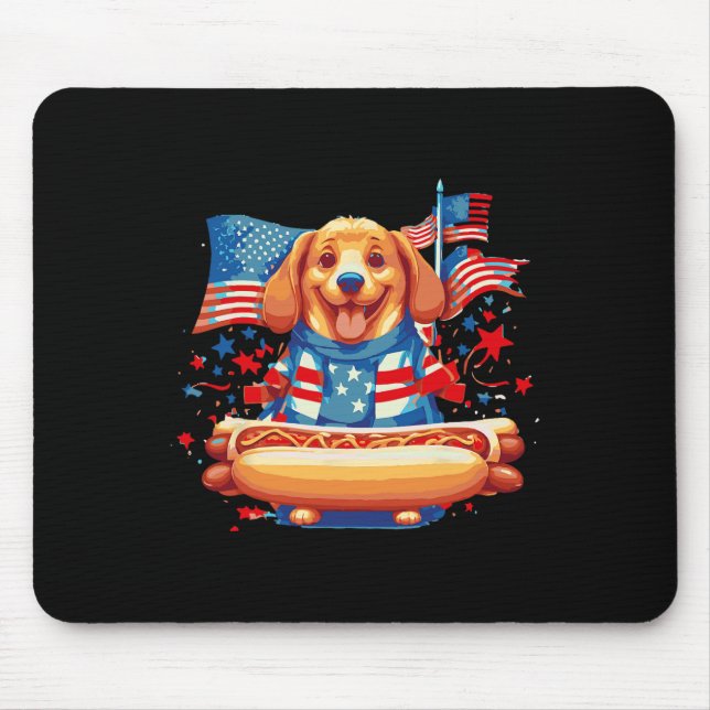 Heiße Würstchen Frank Tag Amerikanisch Sarkastisch Mousepad (Vorne)