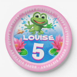 Heißen Frosch springend, tapezieren Sie Pappteller