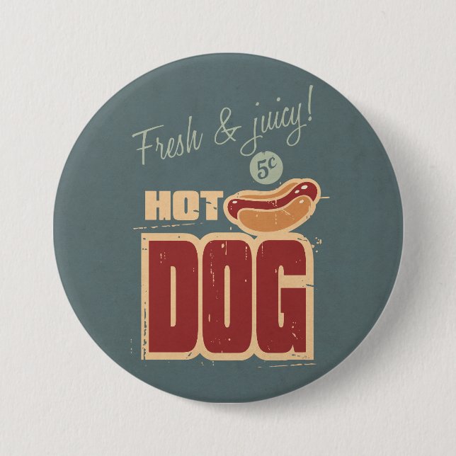 Heißen Hund Button (Vorderseite)