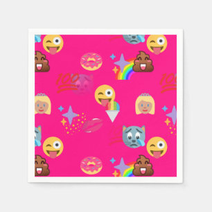 heißen rosa Emoji-Papierservietten Serviette