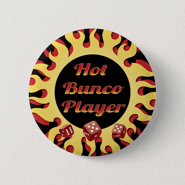 heißer bunco Spieler Button (Vorderseite)