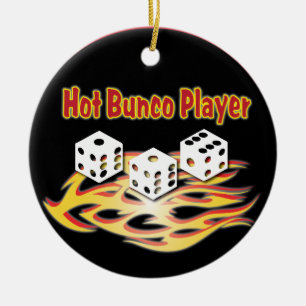 Heißer Bunco Spieler Keramikornament