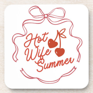 Heißer Ehefrauen-Sommer | Süße Mädchen-Kirsch-Jung Getränkeuntersetzer