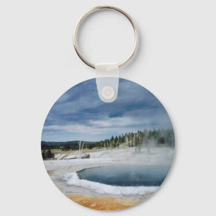 Heißer Frühling-Yellowstone Schlüsselanhänger