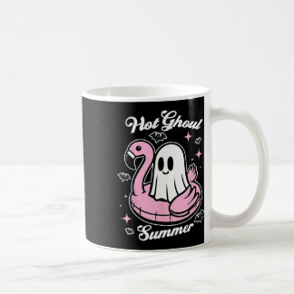 Heißer Ghoul-Sommer Flamingo-Geist Summerween Kaffeetasse