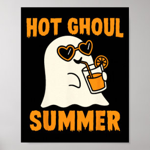 Heißer Ghoul Sommer Süß Lustiger Geist Halloween Poster