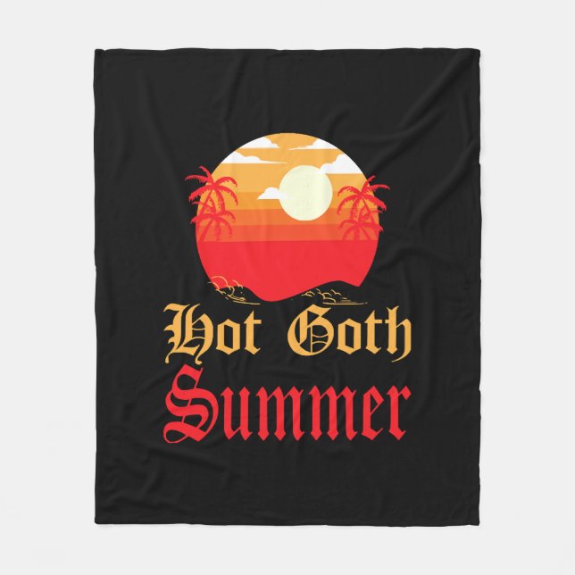 heißer Goth-Sommer  Fleecedecke (Vorderseite)