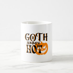 Heißer Goth-Sommer-Horror-Lächelnder Kürbis Kaffeetasse