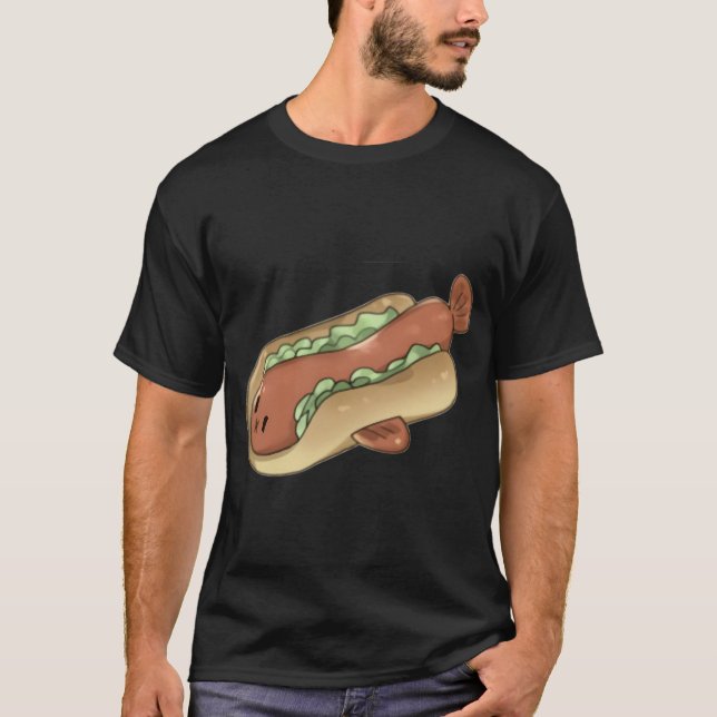 Heißer-Hund-Fisch T-Shirt (Vorderseite)