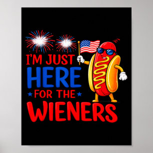 Heißer Hund hier für die Würstchen lustiger vierte Poster