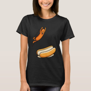 Heißer Hund Hochsprung T-Shirt
