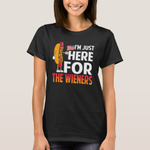 Heißer Hund, ich bin nur wegen der Wiener Würstche T-Shirt
