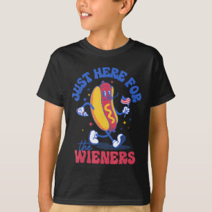 Heißer Hund, ich bin nur wegen der Würstchen hier T-Shirt