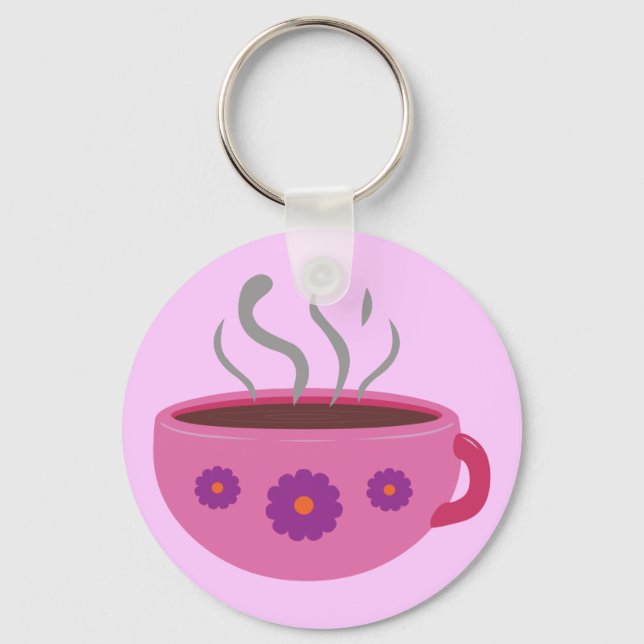 heißer Kaffee Schlüsselanhänger (Vorderseite)