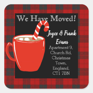 heißer Kakao Weihnachtswechsel Quadratischer Aufkleber
