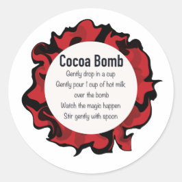 Heißer Kakaomolbenaufkleber, heißer Schokolade Runder Aufkleber