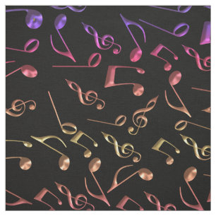 Heißer Musiknoten auf Schwarzem oder irgendeinem Stoff