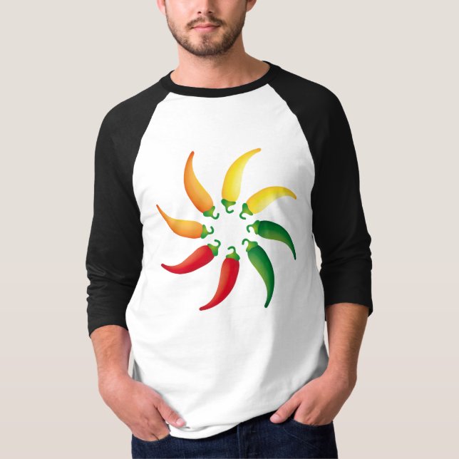 Heißer Pfeffer-Chili-SüdwestenTex Mex T-Shirt (Vorderseite)