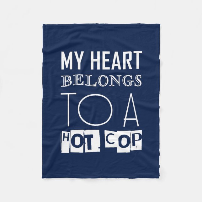 "HEISSER POLIZIST-" COOLES FLEECEDECKE (Vorderseite)