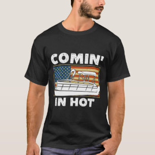 Heißer Pontonboot-Kapitän auf Flusssee Boot T-Shirt