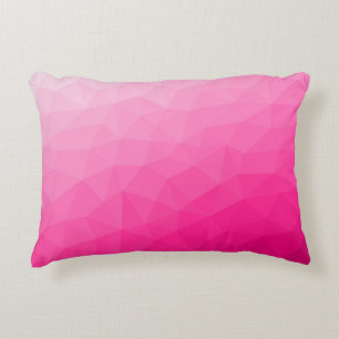Heißer rosa Farbverlauf Geometrisches Maschenmuste Dekokissen