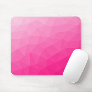 Heißer rosa Farbverlauf Geometrisches Maschenmuste Mousepad