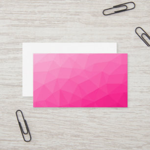 Heißer rosa Farbverlauf Geometrisches Maschenmuste Visitenkarte