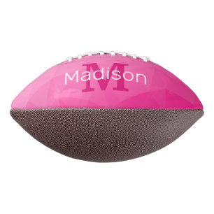 Heißer rosa Farbverlauf Geometrisches Mesh-Muster  Football