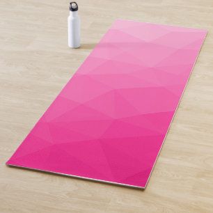 Heißer rosa Farbverlauf Geometrisches Mesh-Muster Yogamatte