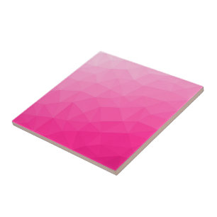 Heißer rosa Farbverlauf Geometrisches Netz Muster Fliese