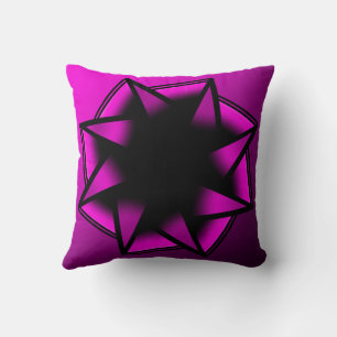 Heißer Rosa-Gradient-Stern-Schleife Kissen